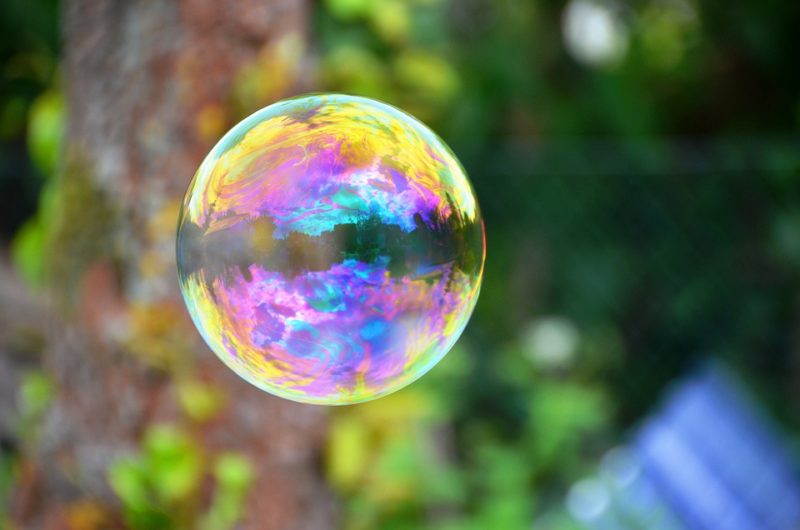 Soap Bubble Floating--Ease Up On Stress
